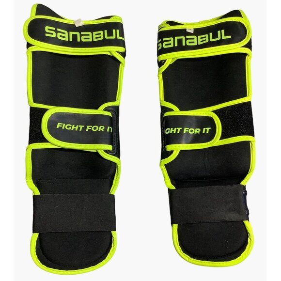 Sanabul Essential Sleeve Kickboxing Shin Guards MMA Muay Thai Neoprene Size XS - Picture 9 of 9